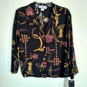 Carol Anderson Blouse Rayon Button-up ~ Size S